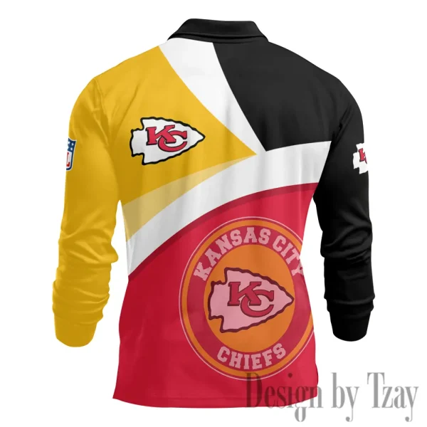 Kansas City Chiefs Fashion Men's Business Long Sleeve T-Shirt SPTLSPS311 - Image 3