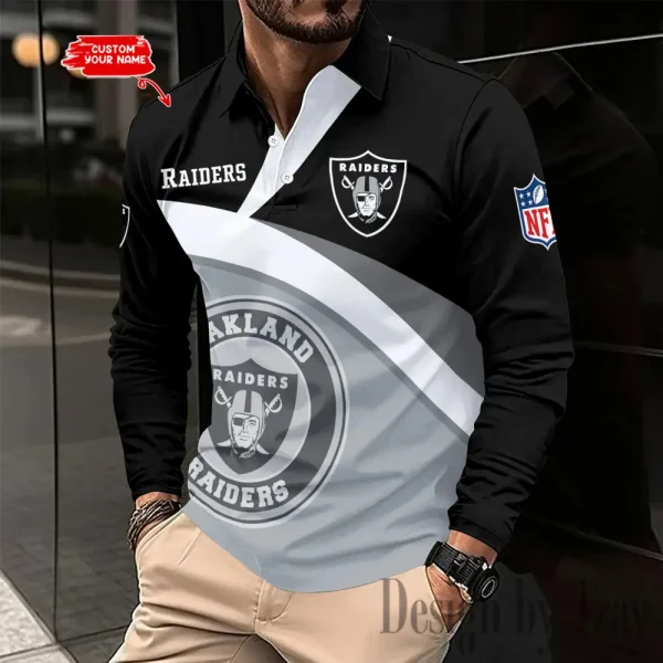 Las Vegas Raiders Fashion Men's Business Long Sleeve T-Shirt SPTLSPS312