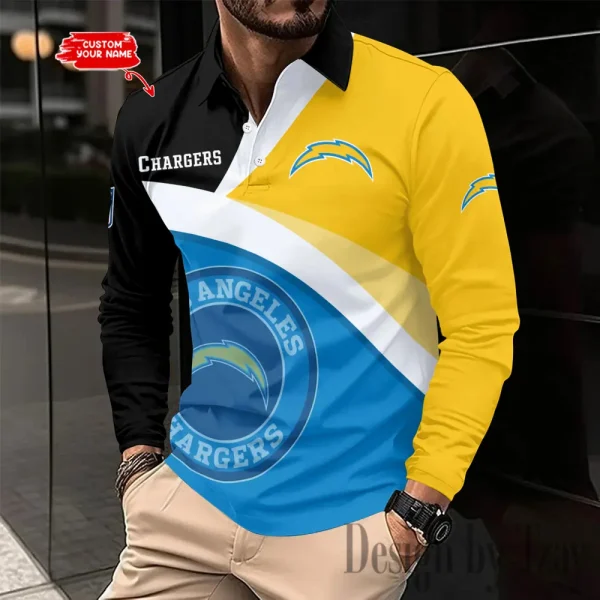 Los Angeles Chargers Fashion Men's Business Long Sleeve T-Shirt SPTLSPS313