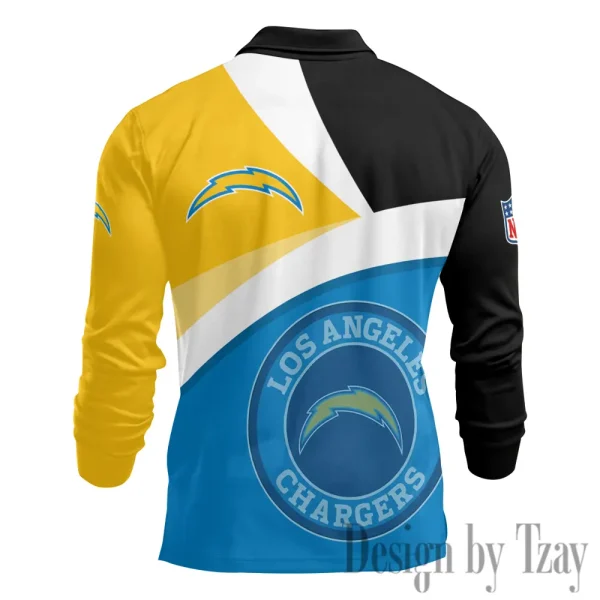 Los Angeles Chargers Fashion Men's Business Long Sleeve T-Shirt SPTLSPS313 - Image 3