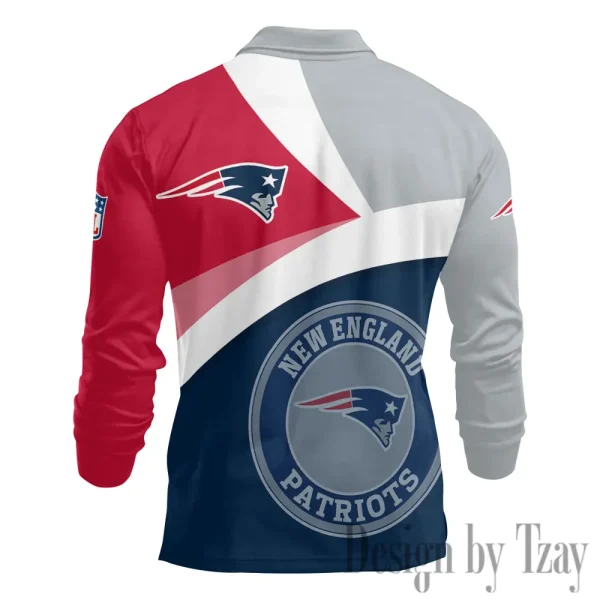 New England Patriots Fashion Men's Business Long Sleeve T-Shirt SPTLSPS317 - Image 3