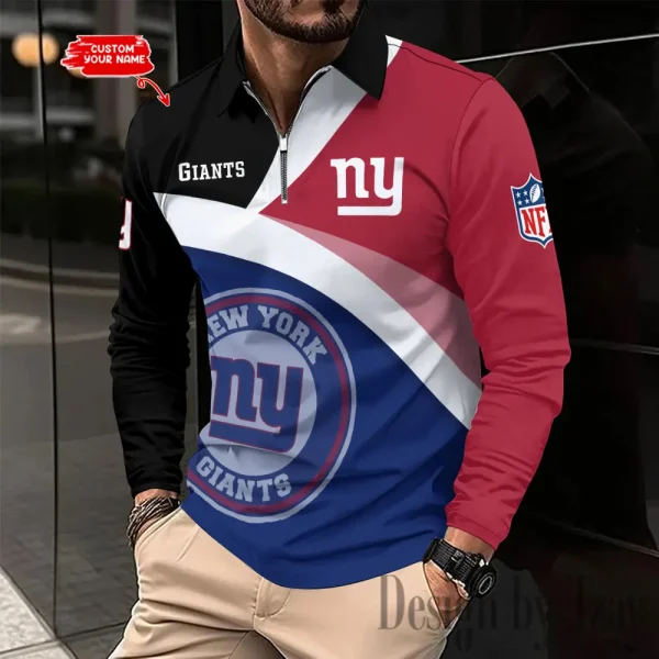 New York Giants Fashion Men's Business Long Sleeve T-Shirt SPTLSPS319 - Image 2