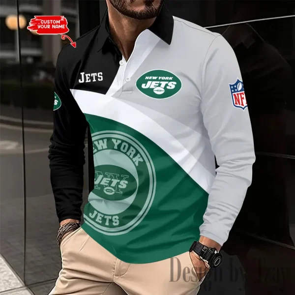 New York Jets Fashion Men's Business Long Sleeve T-Shirt SPTLSPS320