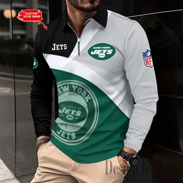 New York Jets Fashion Men's Business Long Sleeve T-Shirt SPTLSPS320 - Image 2