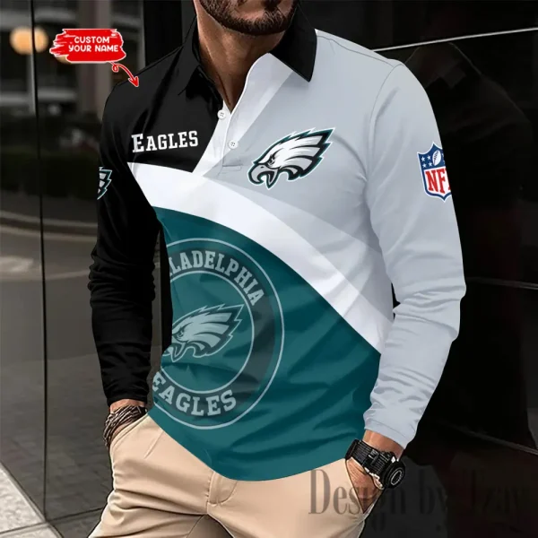 Philadelphia Eagles Fashion Men's Business Long Sleeve T-Shirt SPTLSPS321