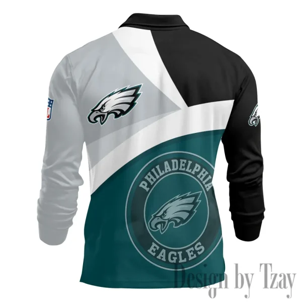 Philadelphia Eagles Fashion Men's Business Long Sleeve T-Shirt SPTLSPS321 - Image 3
