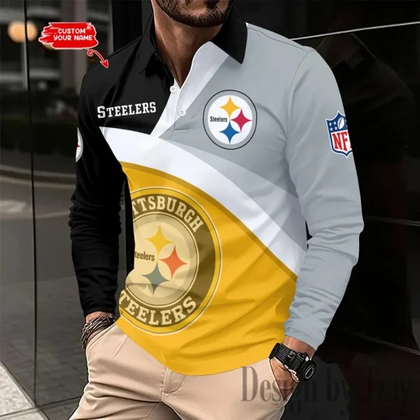 Pittsburgh Steelers Fashion Men's Business Long Sleeve T-Shirt SPTLSPS322