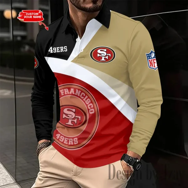 San Francisco 49ers Fashion Men's Business Long Sleeve T-Shirt SPTLSPS323