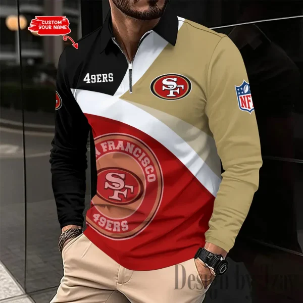 San Francisco 49ers Fashion Men's Business Long Sleeve T-Shirt SPTLSPS323 - Image 2