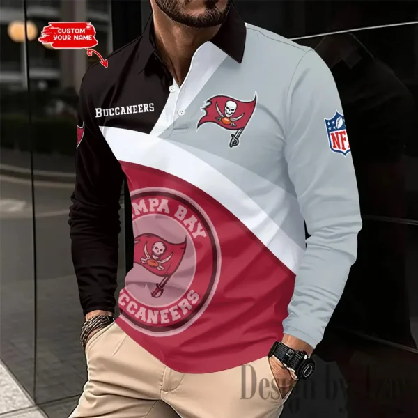 Tampa Bay Buccaneers Fashion Men's Business Long Sleeve T-Shirt SPTLSPS325