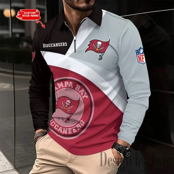 Tampa Bay Buccaneers Fashion Men's Business Long Sleeve T-Shirt SPTLSPS325 - Image 2