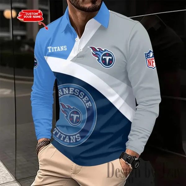 Tennessee Titans Fashion Men's Business Long Sleeve T-Shirt SPTLSPS326