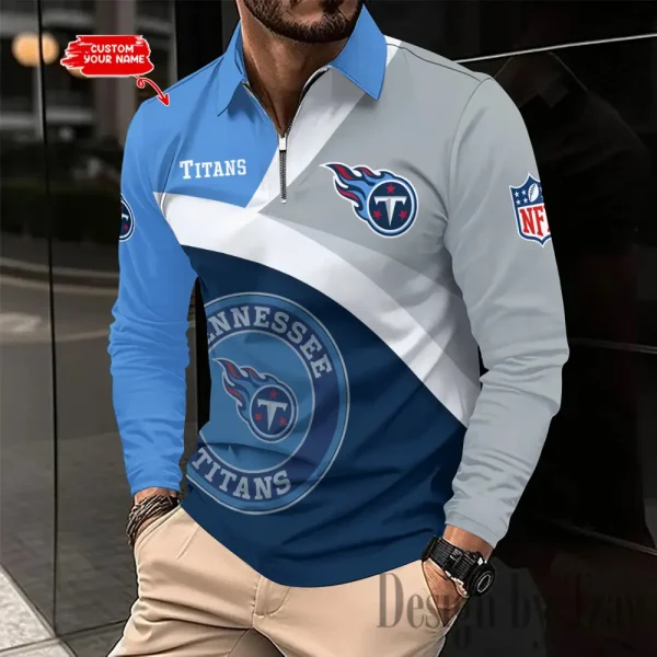 Tennessee Titans Fashion Men's Business Long Sleeve T-Shirt SPTLSPS326 - Image 2