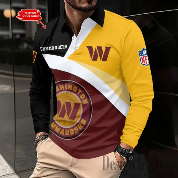 Washington Commanders Fashion Men's Business Long Sleeve T-Shirt SPTLSPS327