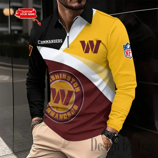 Washington Commanders Fashion Men's Business Long Sleeve T-Shirt SPTLSPS327 - Image 2