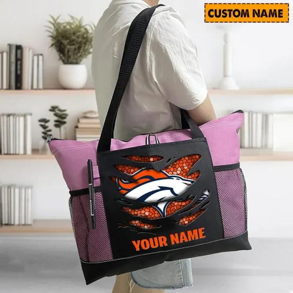 Denver Broncos Personalized Waterproof Mesh Tote Bag For Fan SPTPWTBF003 - Image 6