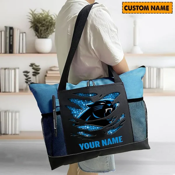 Carolina Panthers Personalized Waterproof Mesh Tote Bag For Fan SPTPWTBF004