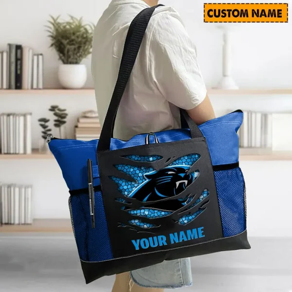 Carolina Panthers Personalized Waterproof Mesh Tote Bag For Fan SPTPWTBF004 - Image 5