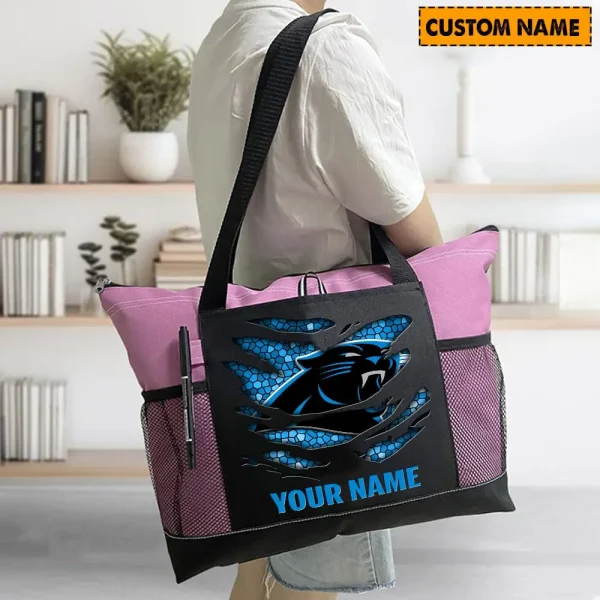 Carolina Panthers Personalized Waterproof Mesh Tote Bag For Fan SPTPWTBF004 - Image 8