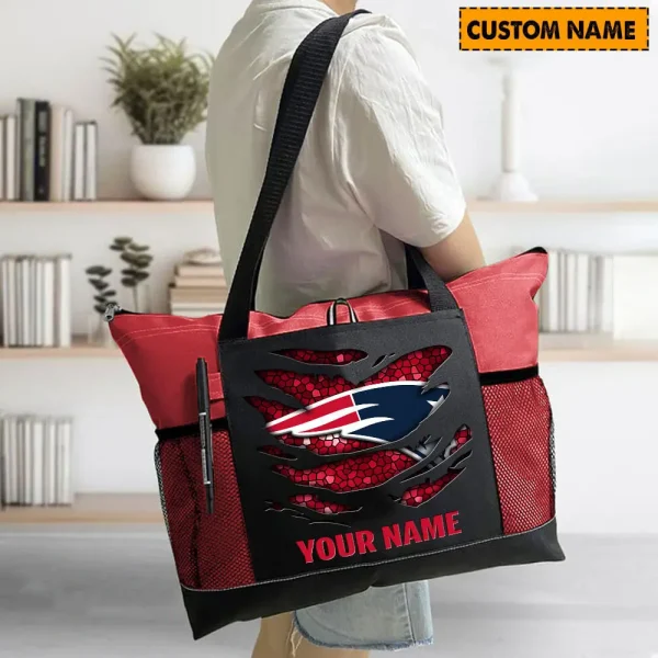 New England Patriots Personalized Waterproof Mesh Tote Bag For Fan SPTPWTBF007