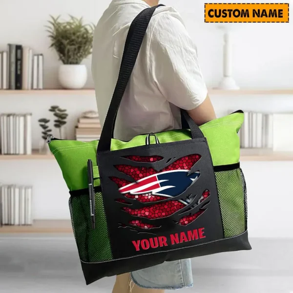 New England Patriots Personalized Waterproof Mesh Tote Bag For Fan SPTPWTBF007 - Image 2