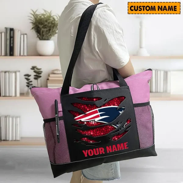 New England Patriots Personalized Waterproof Mesh Tote Bag For Fan SPTPWTBF007 - Image 3