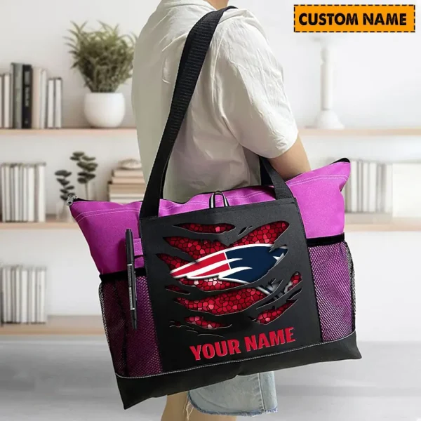 New England Patriots Personalized Waterproof Mesh Tote Bag For Fan SPTPWTBF007 - Image 4