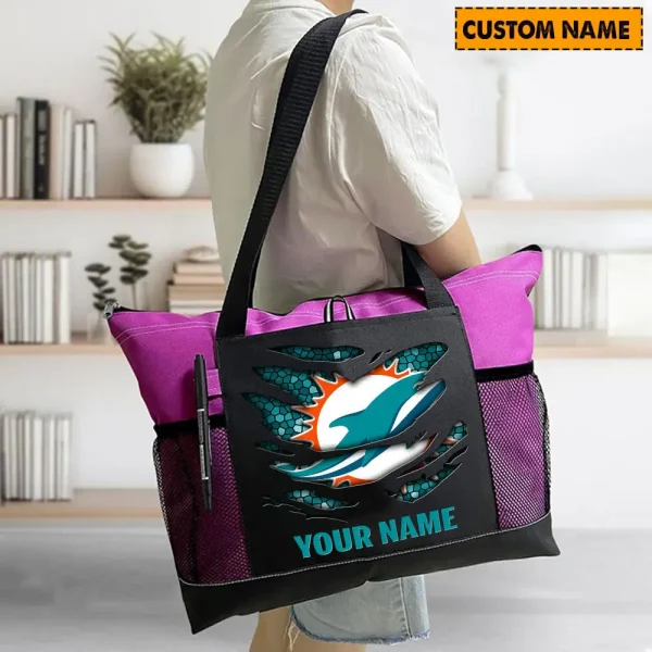 Miami Dolphins Personalized Waterproof Mesh Tote Bag For Fan SPTPWTBF008 - Image 8