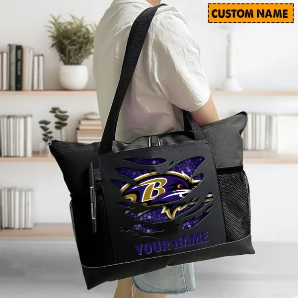 Baltimore Ravens Personalized Waterproof Mesh Tote Bag For Fan SPTPWTBF010