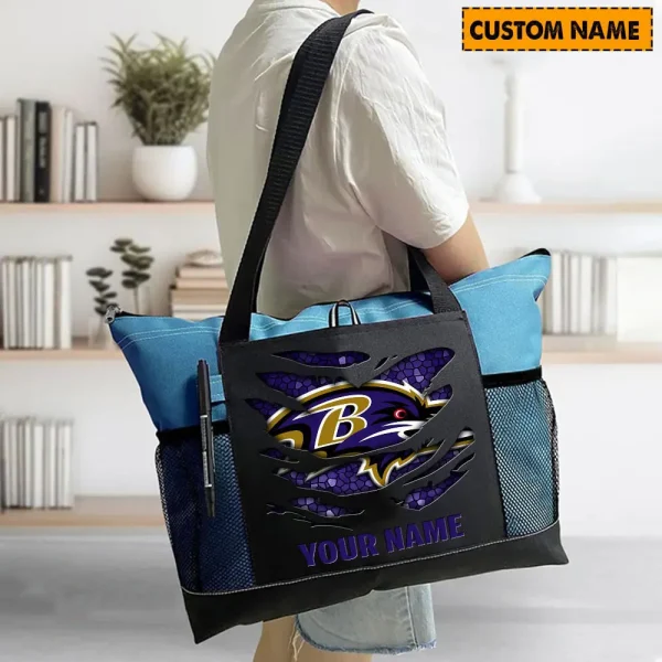 Baltimore Ravens Personalized Waterproof Mesh Tote Bag For Fan SPTPWTBF010 - Image 2
