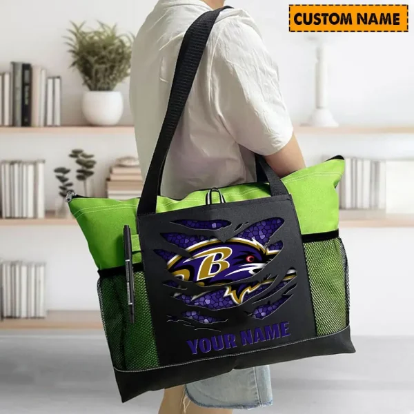 Baltimore Ravens Personalized Waterproof Mesh Tote Bag For Fan SPTPWTBF010 - Image 5
