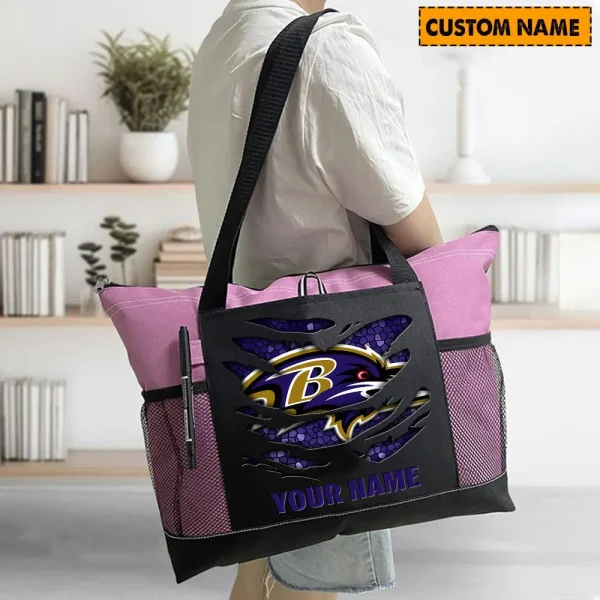 Baltimore Ravens Personalized Waterproof Mesh Tote Bag For Fan SPTPWTBF010 - Image 6