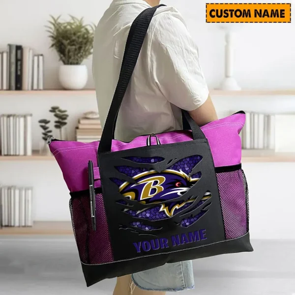 Baltimore Ravens Personalized Waterproof Mesh Tote Bag For Fan SPTPWTBF010 - Image 7