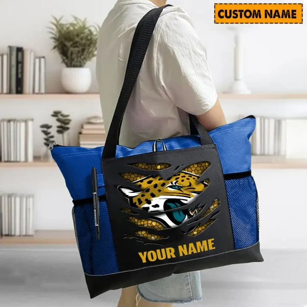 Jacksonville Jaguars Personalized Waterproof Mesh Tote Bag For Fan SPTPWTBF014
