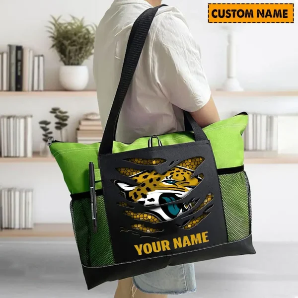 Jacksonville Jaguars Personalized Waterproof Mesh Tote Bag For Fan SPTPWTBF014 - Image 3
