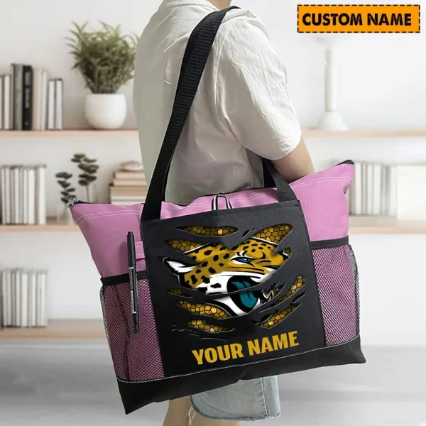 Jacksonville Jaguars Personalized Waterproof Mesh Tote Bag For Fan SPTPWTBF014 - Image 4