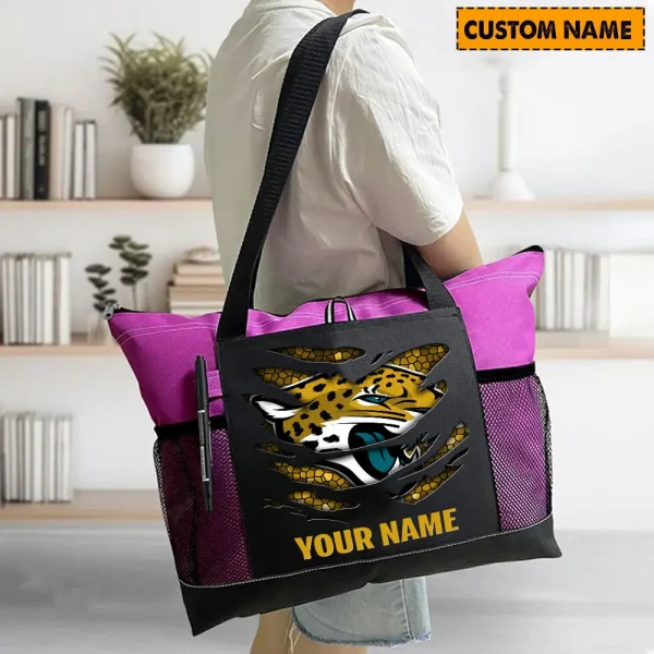 Jacksonville Jaguars Personalized Waterproof Mesh Tote Bag For Fan SPTPWTBF014 - Image 5