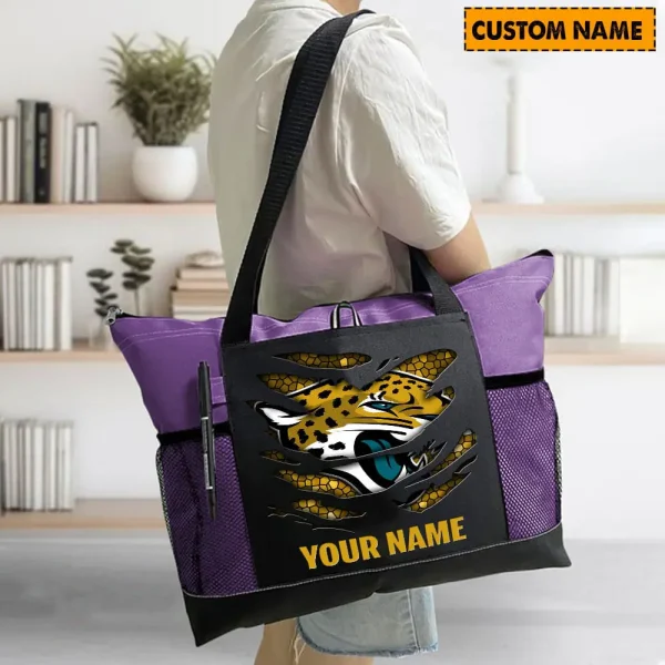 Jacksonville Jaguars Personalized Waterproof Mesh Tote Bag For Fan SPTPWTBF014 - Image 6