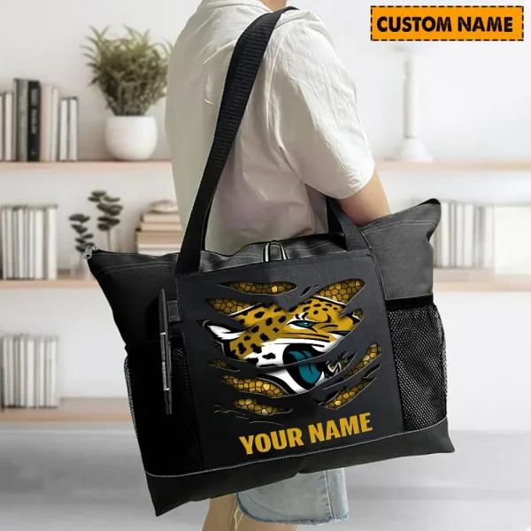 Jacksonville Jaguars Personalized Waterproof Mesh Tote Bag For Fan SPTPWTBF014 - Image 7