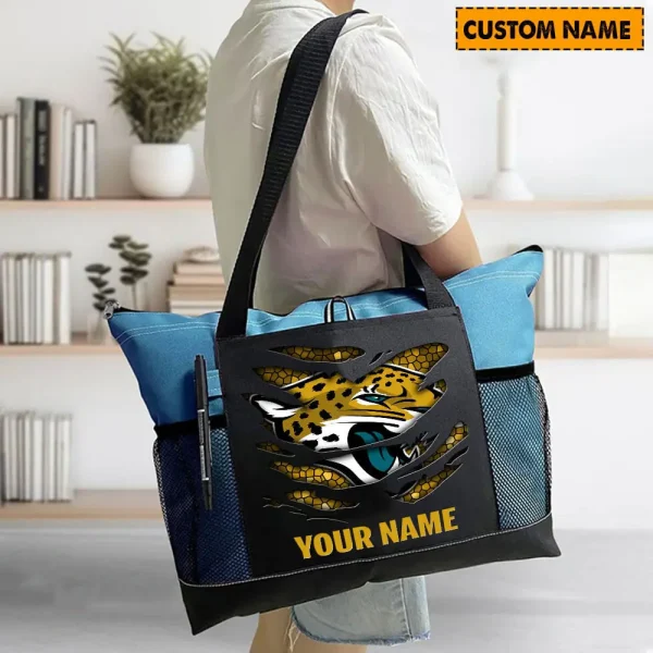 Jacksonville Jaguars Personalized Waterproof Mesh Tote Bag For Fan SPTPWTBF014 - Image 8