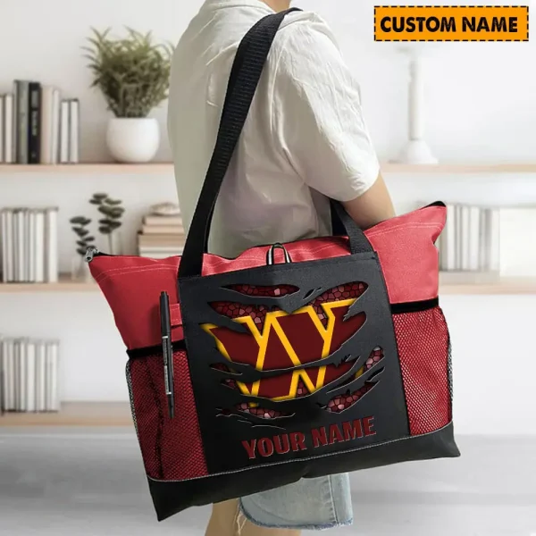 Washington Commanders Personalized Waterproof Mesh Tote Bag For Fan SPTPWTBF015 - Image 4