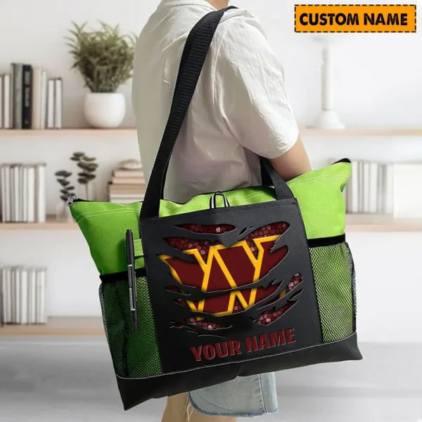 Washington Commanders Personalized Waterproof Mesh Tote Bag For Fan SPTPWTBF015 - Image 5