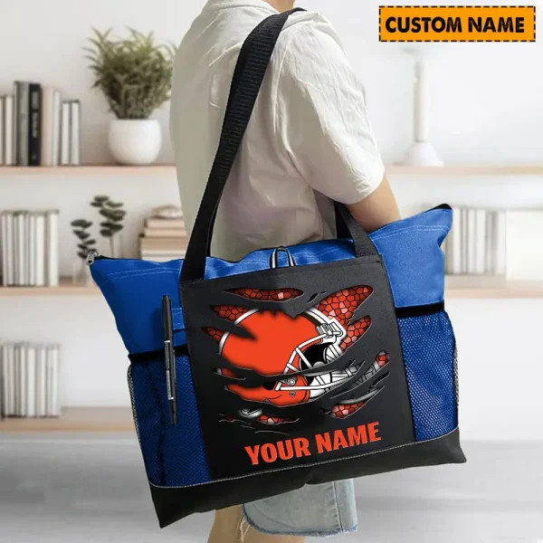 Cleveland Browns Personalized Waterproof Mesh Tote Bag For Fan SPTPWTBF016 - Image 3