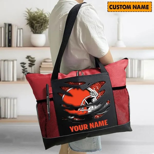 Cleveland Browns Personalized Waterproof Mesh Tote Bag For Fan SPTPWTBF016 - Image 4
