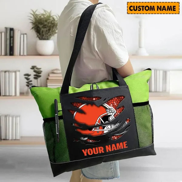 Cleveland Browns Personalized Waterproof Mesh Tote Bag For Fan SPTPWTBF016 - Image 5