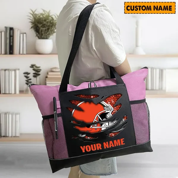 Cleveland Browns Personalized Waterproof Mesh Tote Bag For Fan SPTPWTBF016 - Image 6