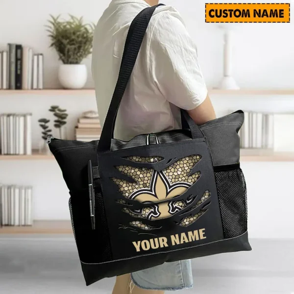 New Orleans Saints Personalized Waterproof Mesh Tote Bag For Fan SPTPWTBF017