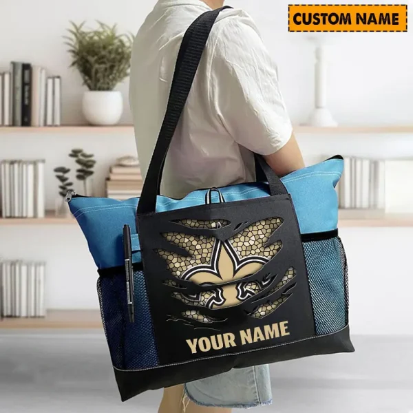 New Orleans Saints Personalized Waterproof Mesh Tote Bag For Fan SPTPWTBF017 - Image 2