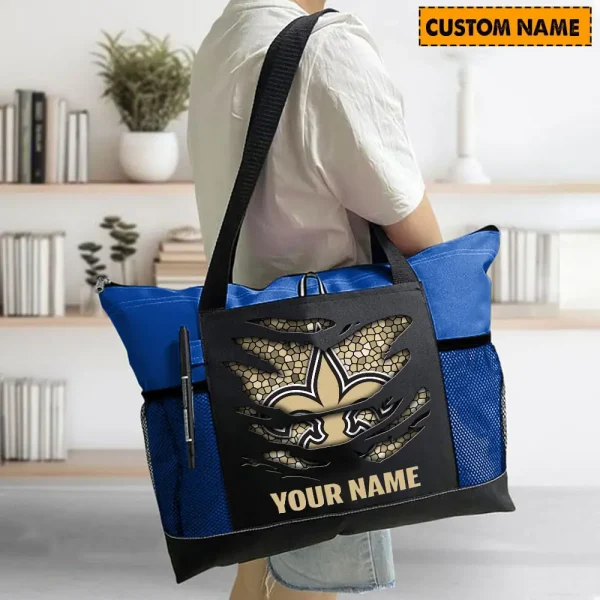 New Orleans Saints Personalized Waterproof Mesh Tote Bag For Fan SPTPWTBF017 - Image 3