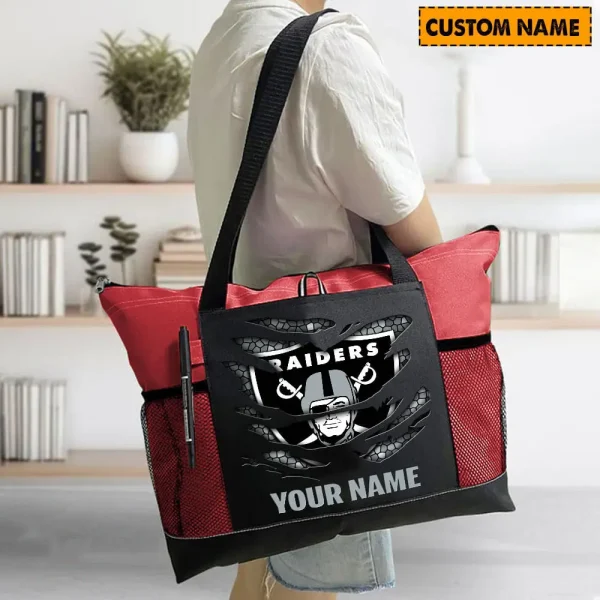 Las Vegas Raiders Personalized Waterproof Mesh Tote Bag For Fan SPTPWTBF018
